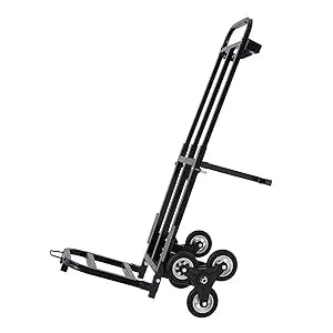 Stair Climbing Cart 460lbs Capacity, Portable Folding Trolley with 6 Wheels, Stair Climber Hand Truck with Adjustable Handle for Pulling, All Terrain Heavy Duty Dolly Cart for Warehouse (Style-C)