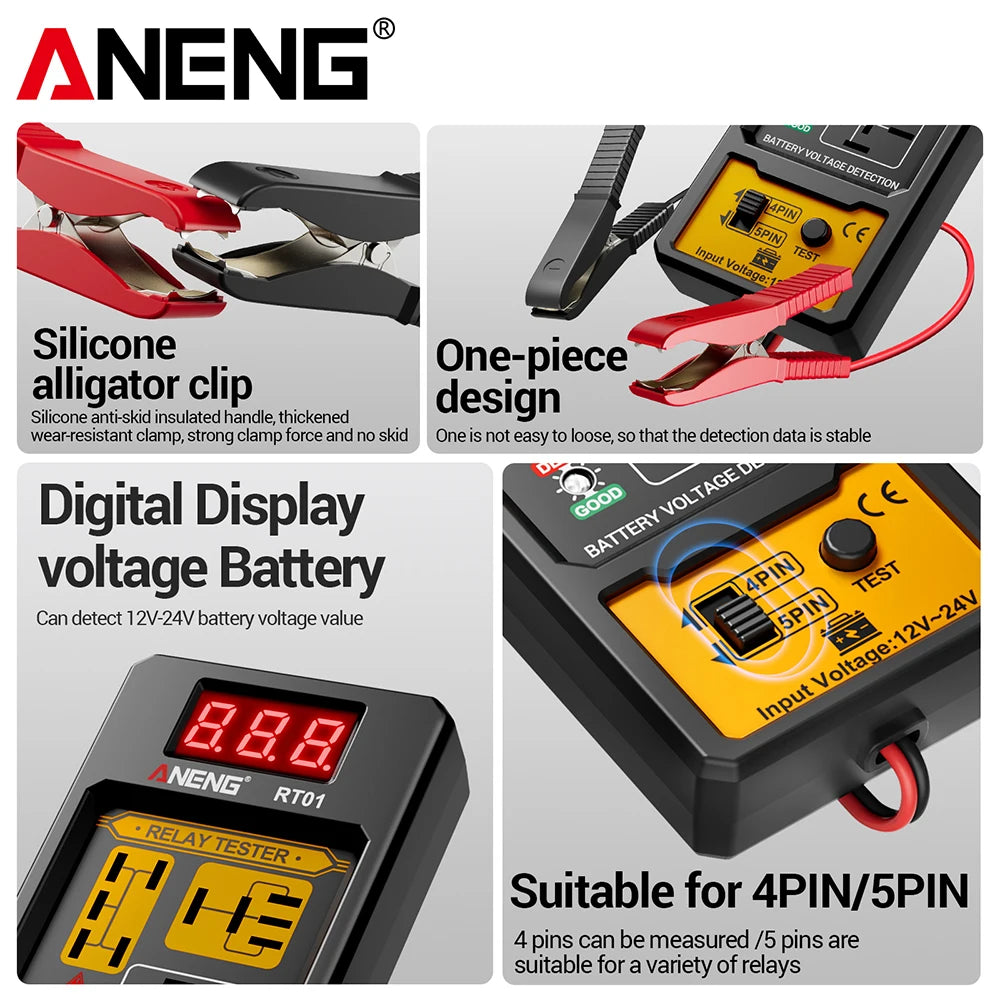 RT01 Automotive Relay Tester with Digital Display