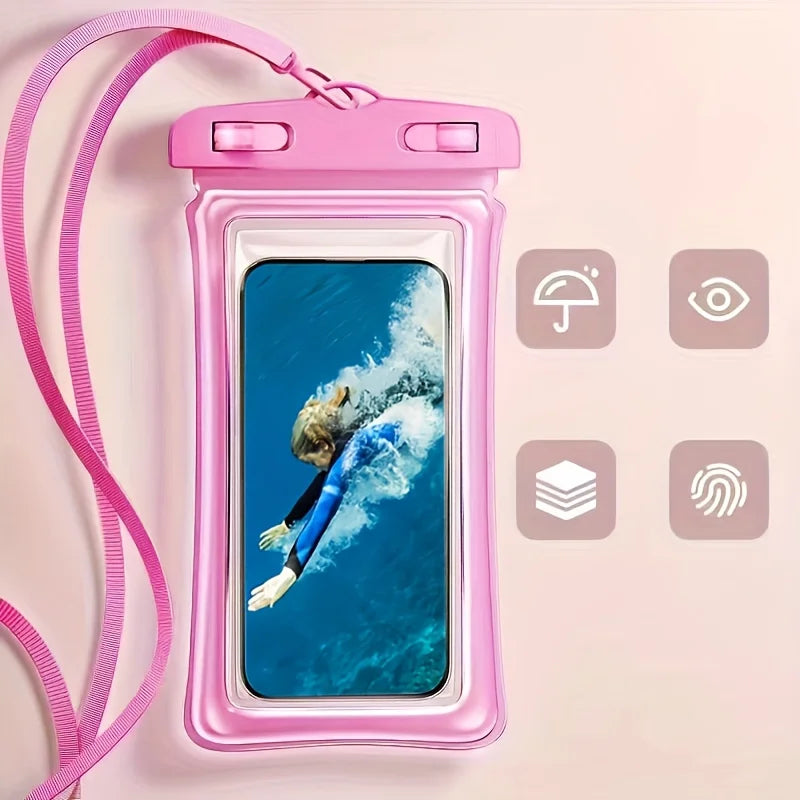 Pochette transparente pour téléphone avec cordon de cou