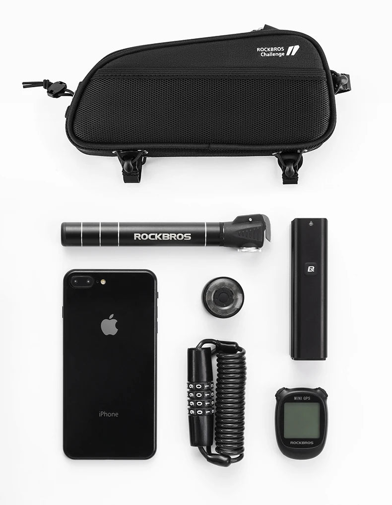 1.3L Bicycle Top Tube Bag with Earphone Port