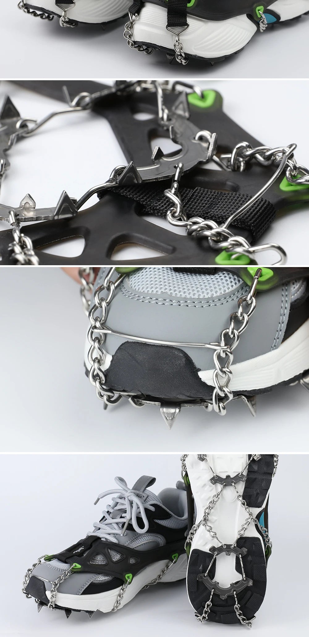 22-Tooth Ice Gripper Crampons for Hiking and Snow Walking