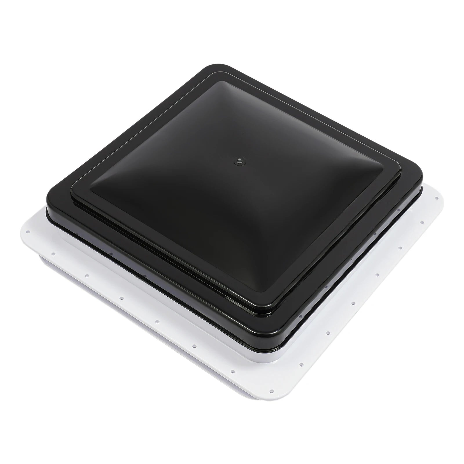 420x420mm RV Roof Vent Skylight Square Caravan Roof Vent Push-pull Window Camper Motorhome Ventilation Exhaust Fan w/ Insect Net
