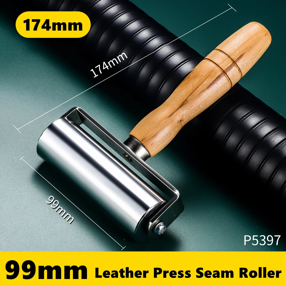 Wooden-Handle Leather Seam Roller