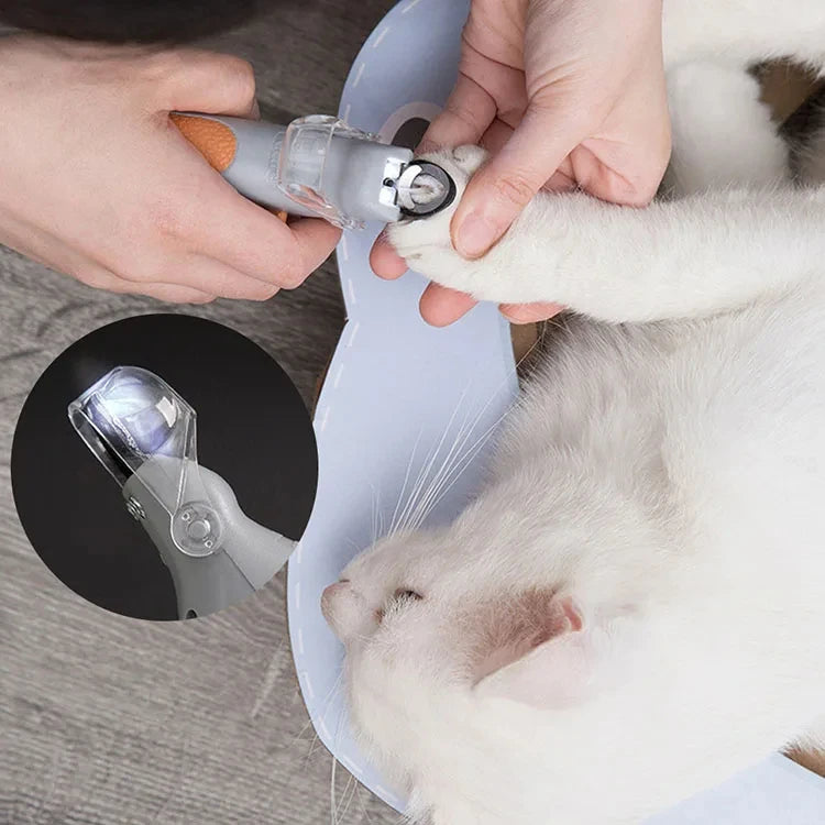 Coupe-ongles pour animaux avec lumière LED pour une toilette sécurisée des chats et des chiens