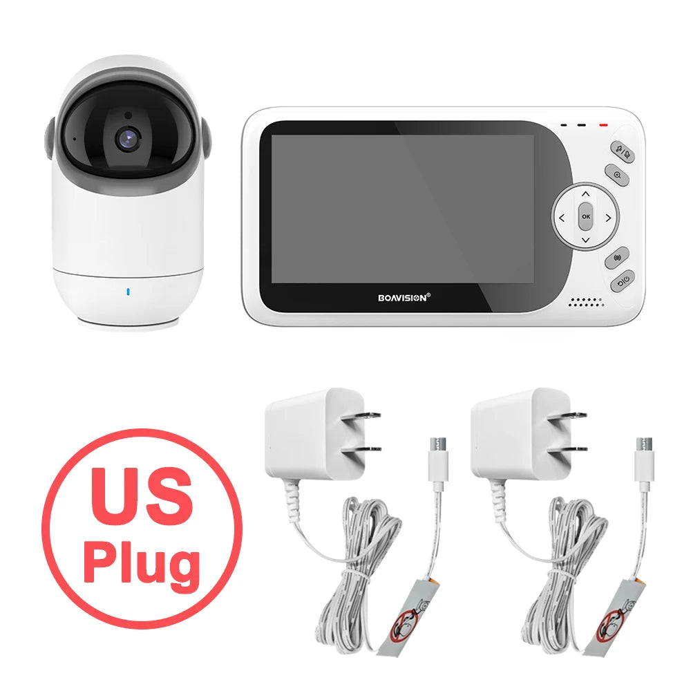 4.3 Inch Video Baby Monitor With Pan Tilt Camera 2.4G Wireless Two Way Audio Night Vision Security Camera Babysitter VB801 