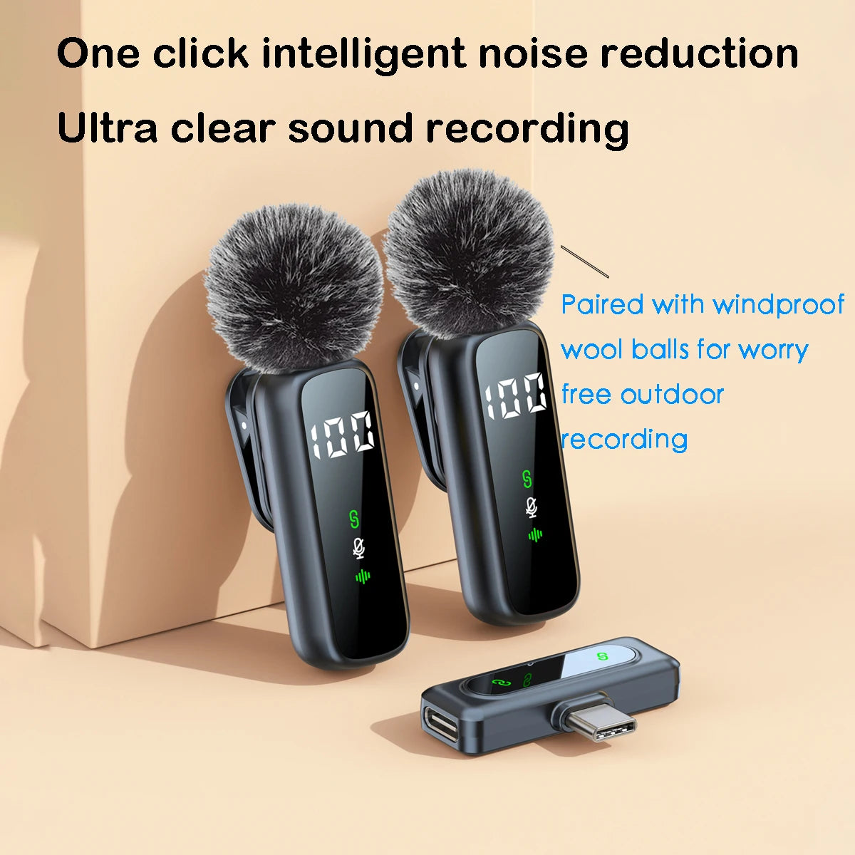Wireless Lavalier Microphone for USB-C Devices