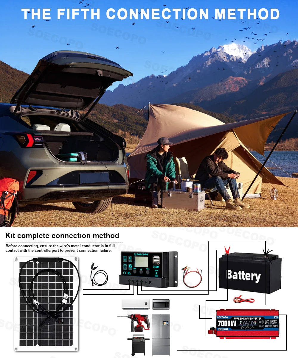 Complete Solar Kit with 800W Pure Sine Inverter & 20W Panel