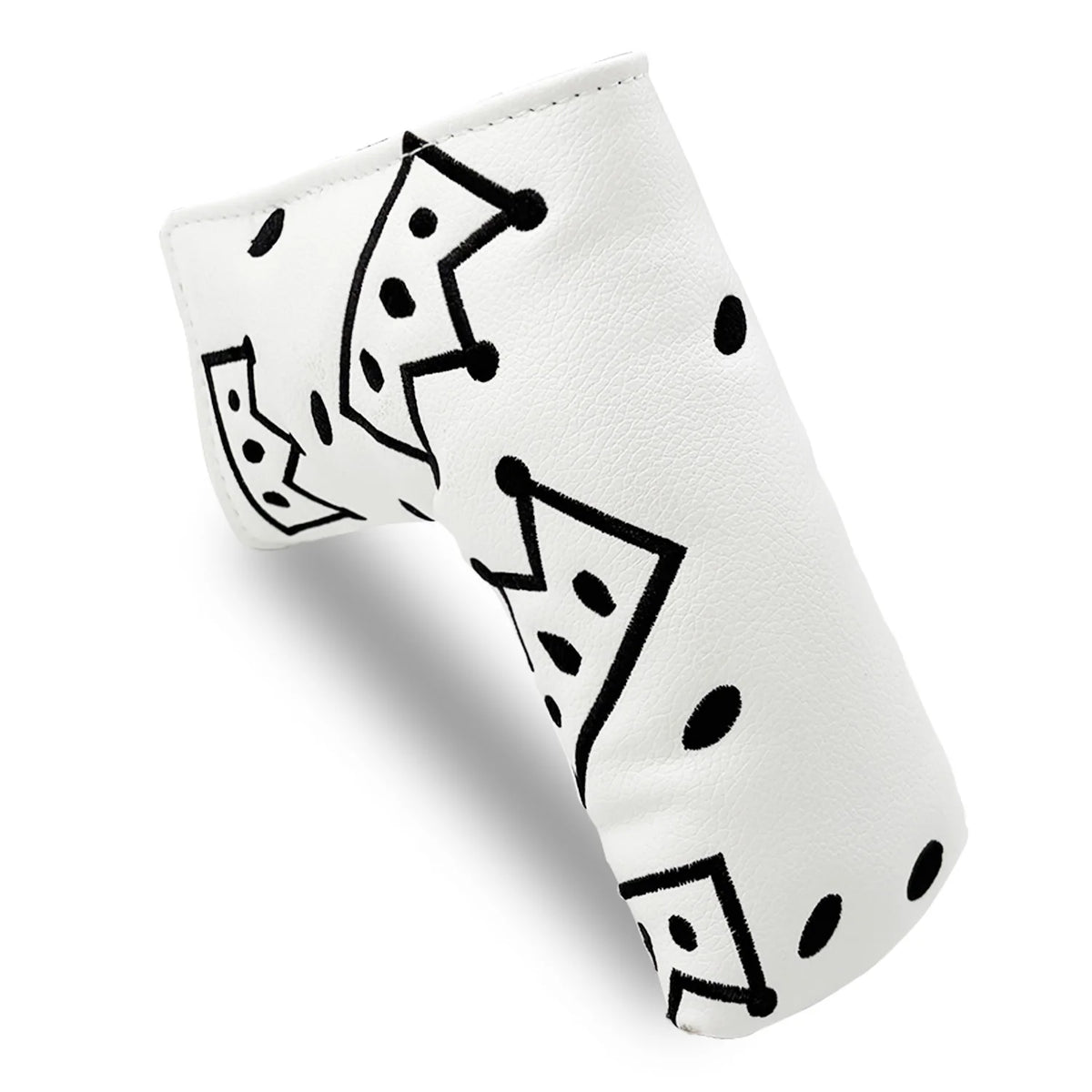 Golfputterhoofdbeschermer van PU met kroonpatroon