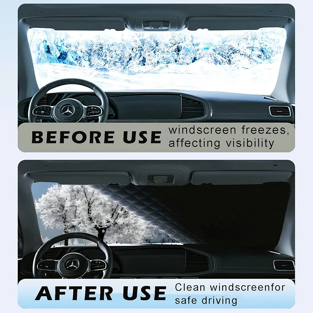 Schneeschutz für die Autoscheibe gegen Frost und Eis im Winter