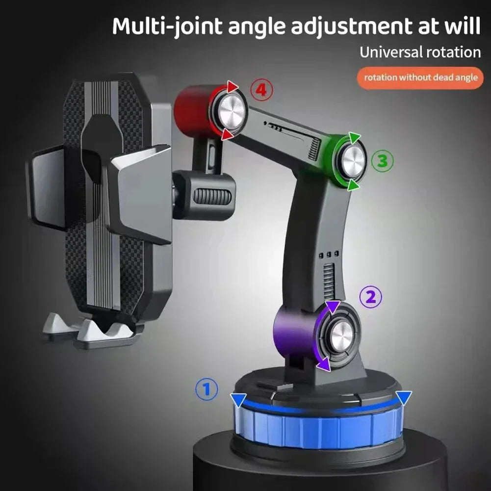 Suction-Mount Car Phone Holder with Adjustable Arm
