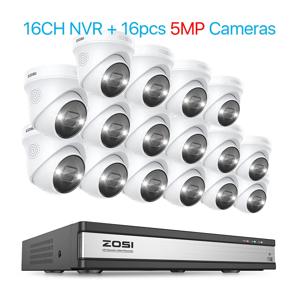ZOSI 4K PoE Security Camera System with AI Detection