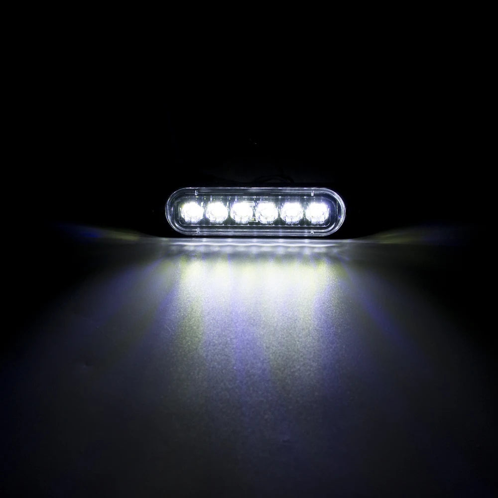 10PCS 12V 24V 6 LED Side Marker Lights Warning Light Auto Car External Lights Trailer Truck Lorry Clearance lamp Red Amber White