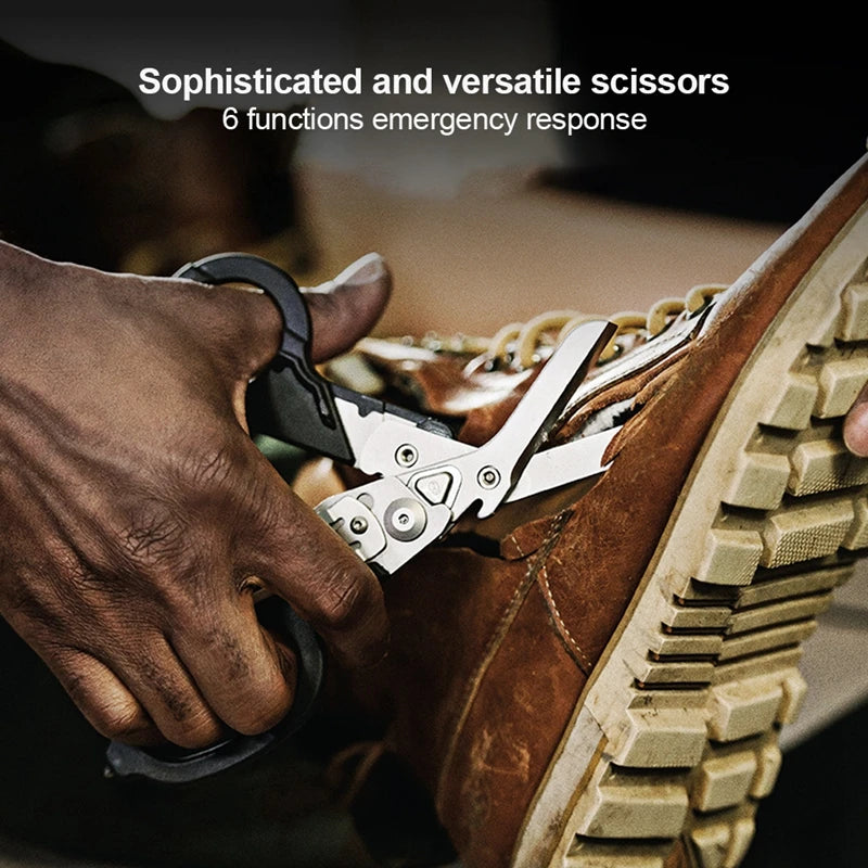 Multifunction Scissors XIAOTREE For Raptors First Aid Expert Tactical Folding Scissors Outdoor Survival Tool Combination Gadget 