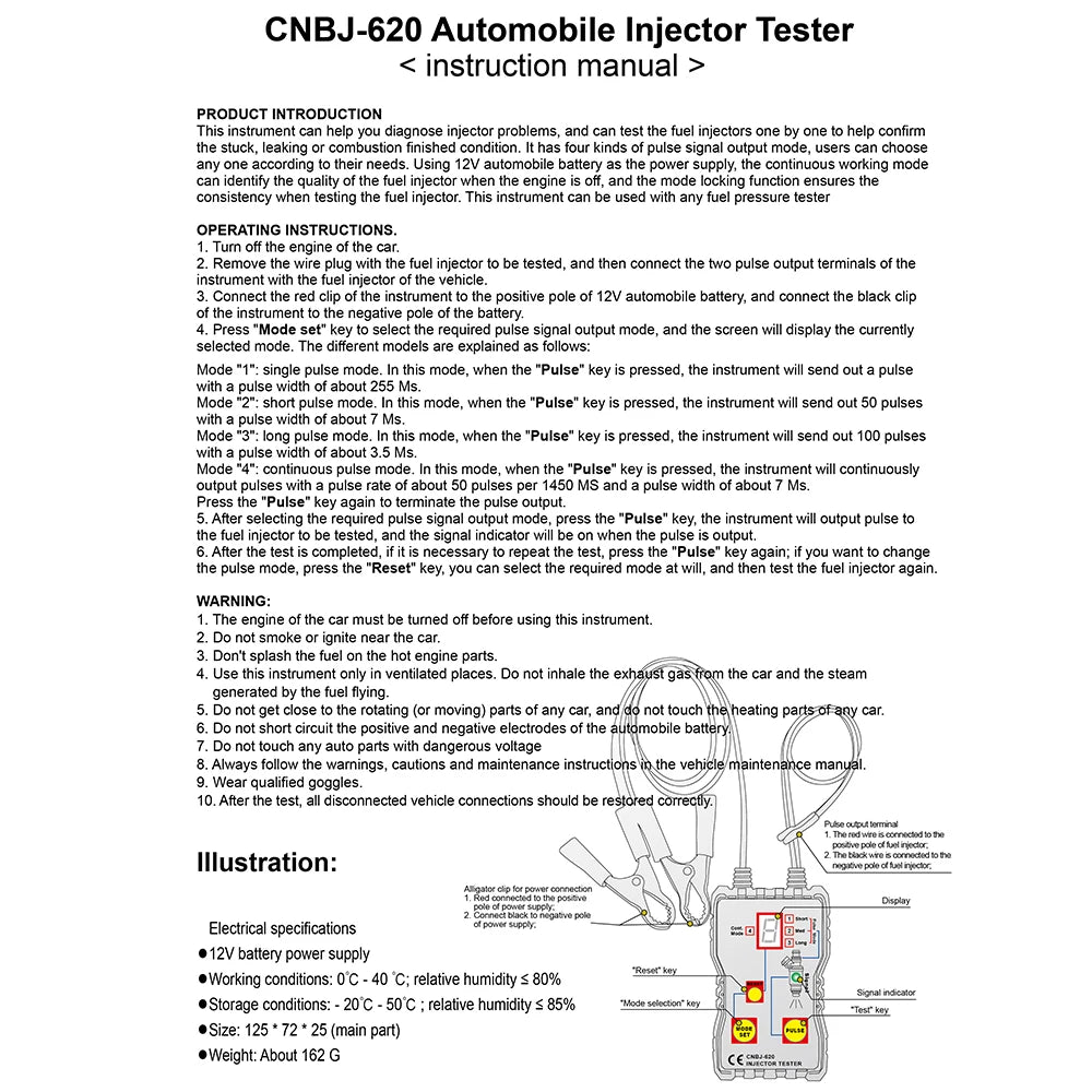 Newest Fuel System Scan Tool Automotive Cleaning Tool Kit Injector Flush Cleaner Car Fuel Injector Tester Portable 4 Pluse Mode