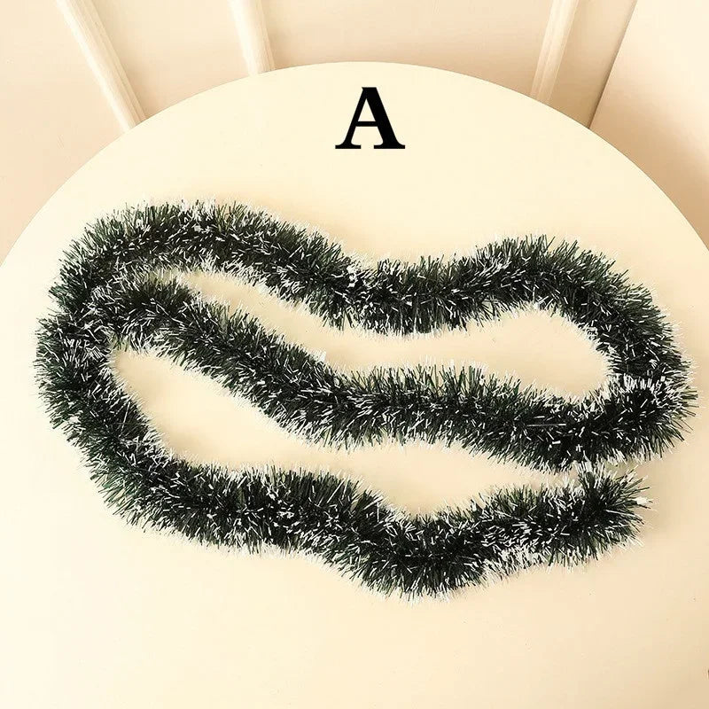 2M Christmas Eve Decoration Bar Tops Ribbon Garland Christmas Tree Kitchen Ornaments Wedding Party Christmas Decoration Prop 
