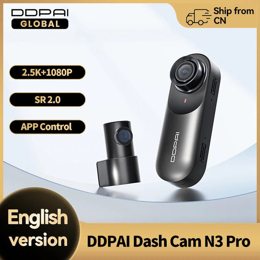 DDPAI Mola N3 Pro Dash Camera Driving Vehicle Cam Wifi Smart Connect Car Recorder 2.5K Car DVR Dash Camera Spy-shop.com
