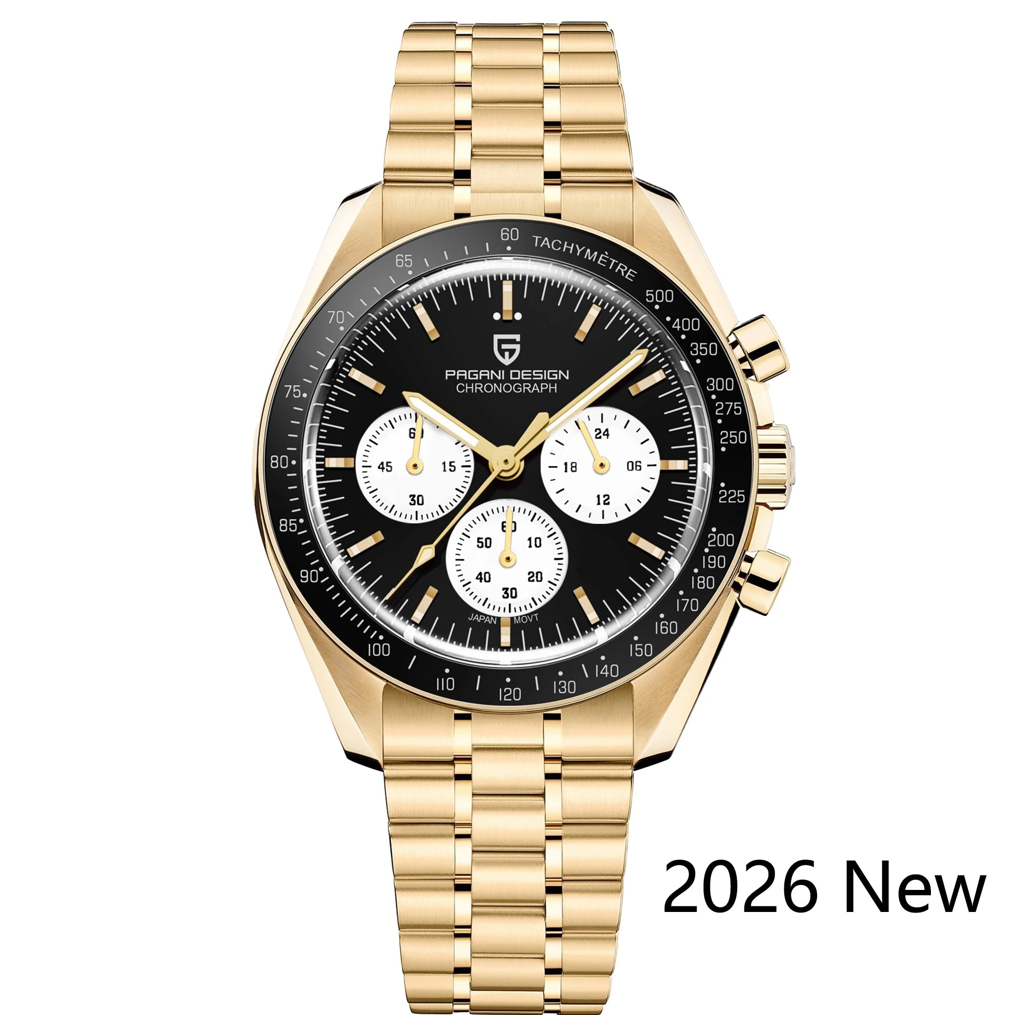 Pagani Design Chronograph Quartz Watch Men's Sapphire Steel 100M
