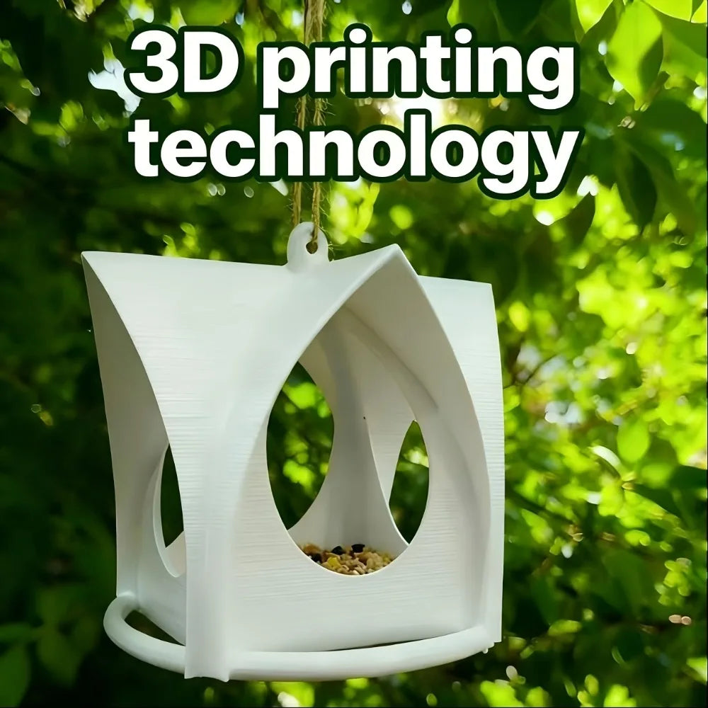This Small Bird Feeder Features a Very Practical Design It Has a Canopy on Top to Protect It from the Elements Suitable for Yard