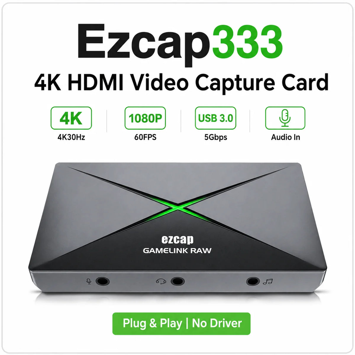 Ezcap333P 4K HDMI video capture karta USB 3.0 Type-C 1080P120 hráč video grabber pre PS5 Xbox Switch OBS Live Streaming Recorder