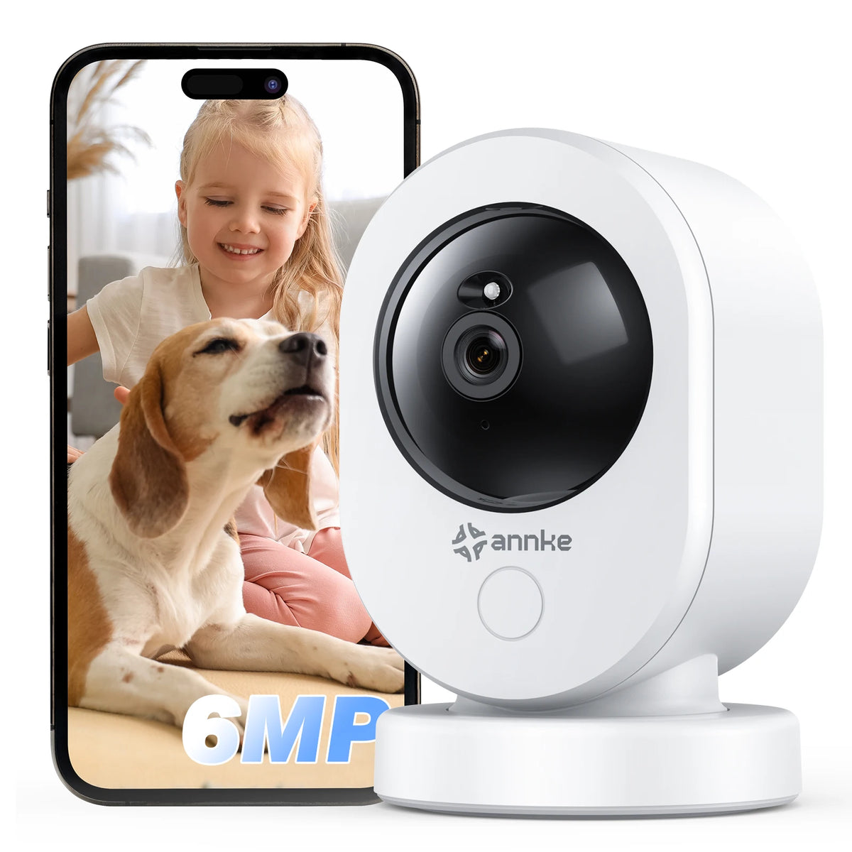 6MP Dual-Band WiFi PTZ Security Camera with Human Detection
