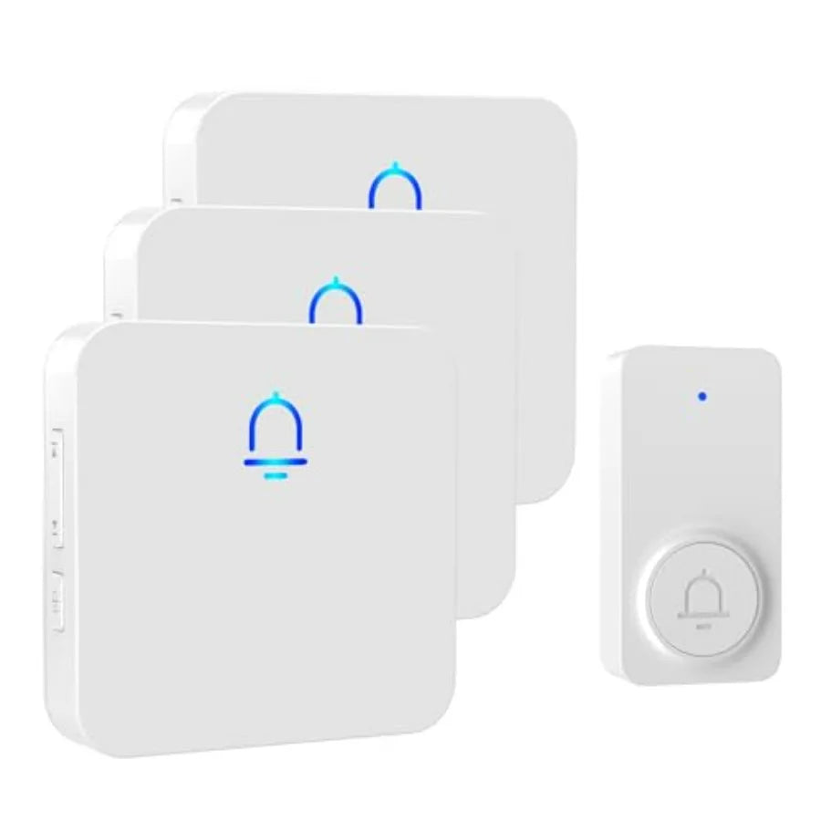 Wireless Doorbell with 2 Receivers, 1000ft Range, 32 Chimes