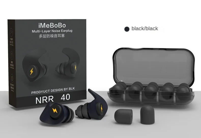 Noise-cancelling Sponge Earplugs Mute Sleep Soundproof Earplugs Separate Assembly Waterproof Silicone Earplugs Security 