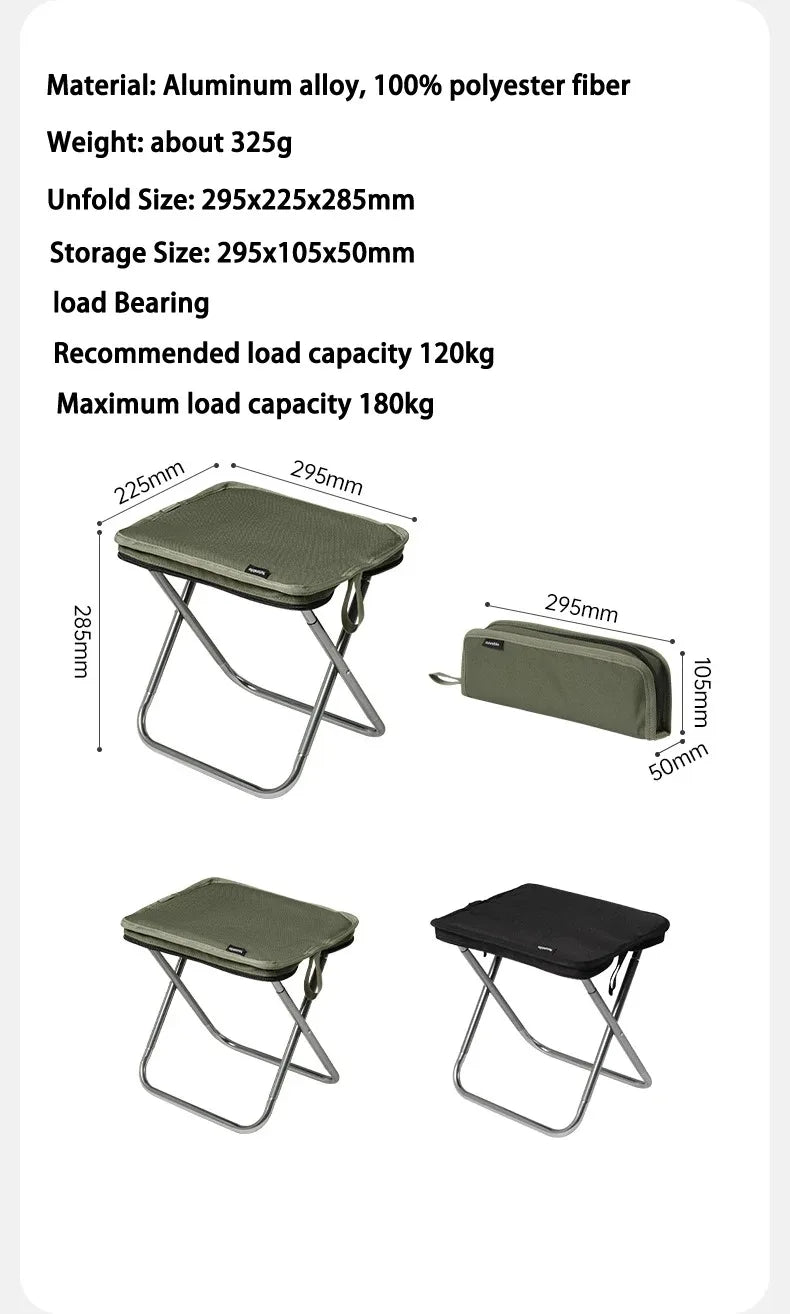 Naturehike 2024 New Camping Chair Portable Lightweight Outdoor Aluminum Chair High Load Travel Foldable Beach Fishing Chair 