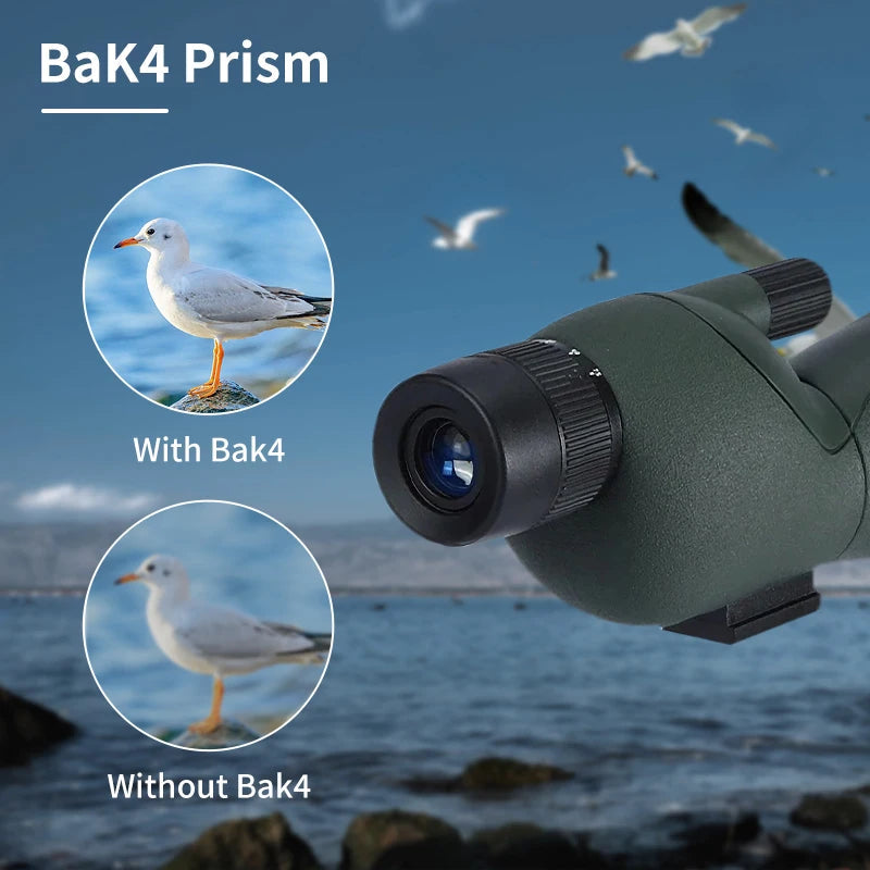 25-75x60 Spotting Scope Zoom Monocular high power telescope Bak4 Prism ED Lens For Outdoor Camping Bird Watching hunting 