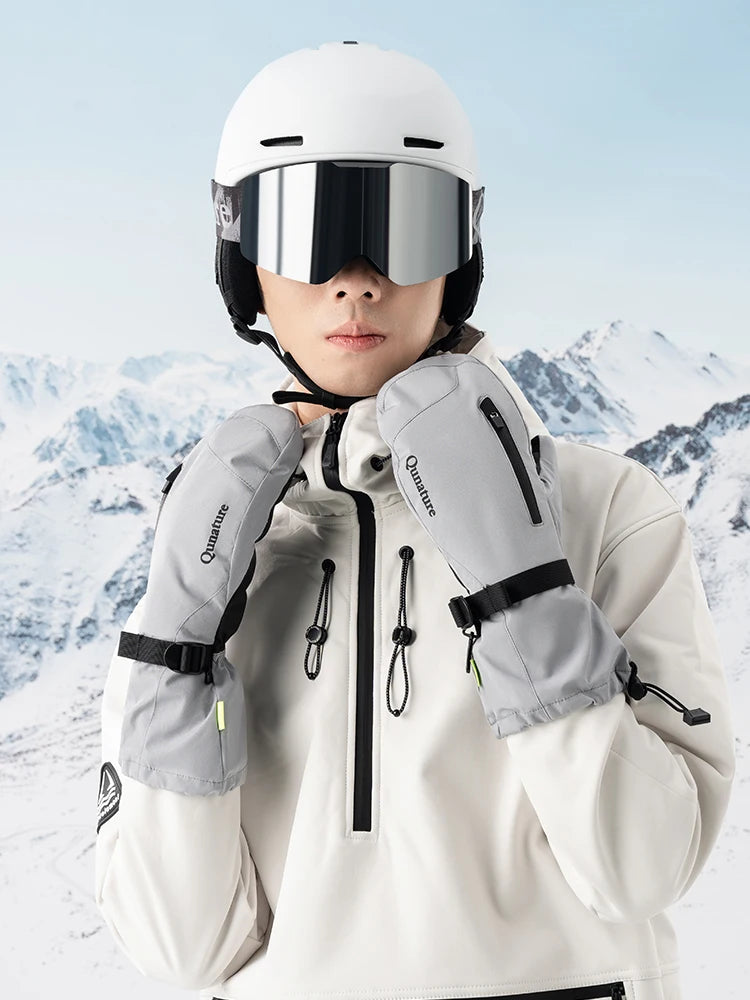 Qunature Ski Gloves with Anti-Slip Palm and Fleece Lining