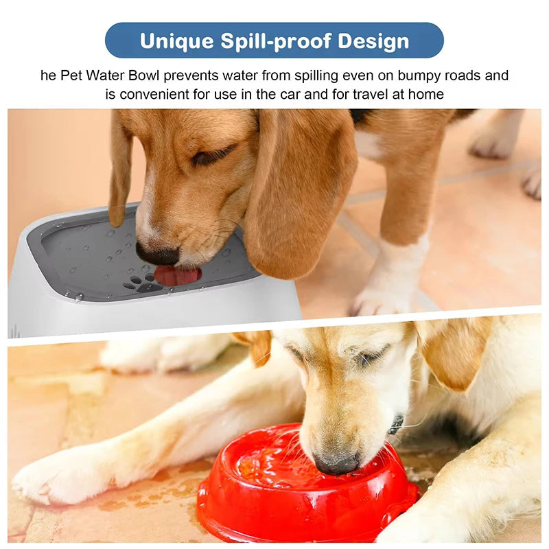 Pet Water Bowl Anti Spill Automatic Dog Bowl Vehicle Carried Floating Bowl Slow Wate 