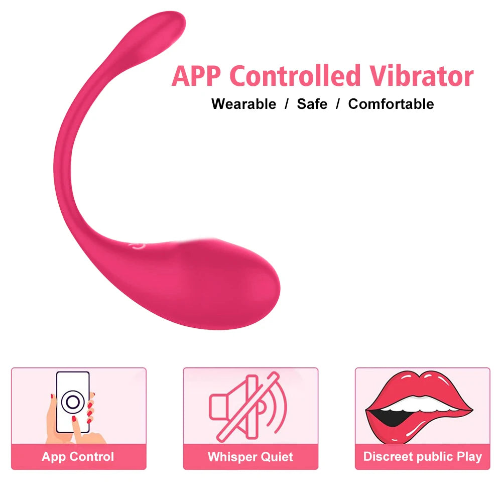 Vibratore senza fili del punto G di Bluetooth per le donne Dildo APP Controllo remoto Indossare uovo vibrante clitoride mutandine femminili giocattoli del sesso per adulti