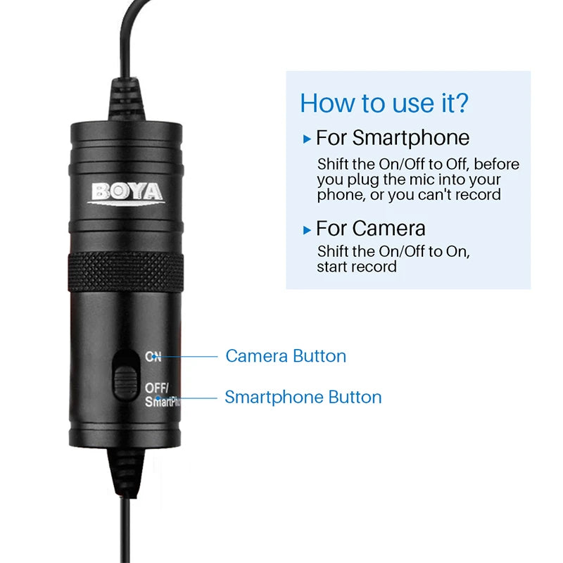 BY-M1 / BY-M1S Wired Lavalier Microphone
