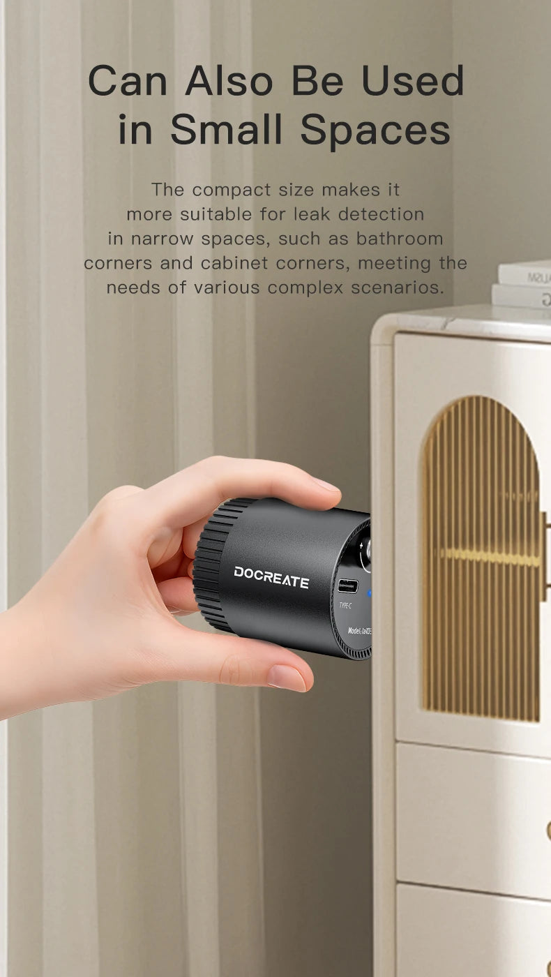 Docreate Mini Leak Detector Sound Amplifier For Home/13000X Audio Magnification/High Sensitivity Sensor/Rechargeable 200mAh