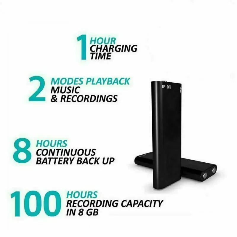 Registratore vocale mini magnetico USB Dictaphone