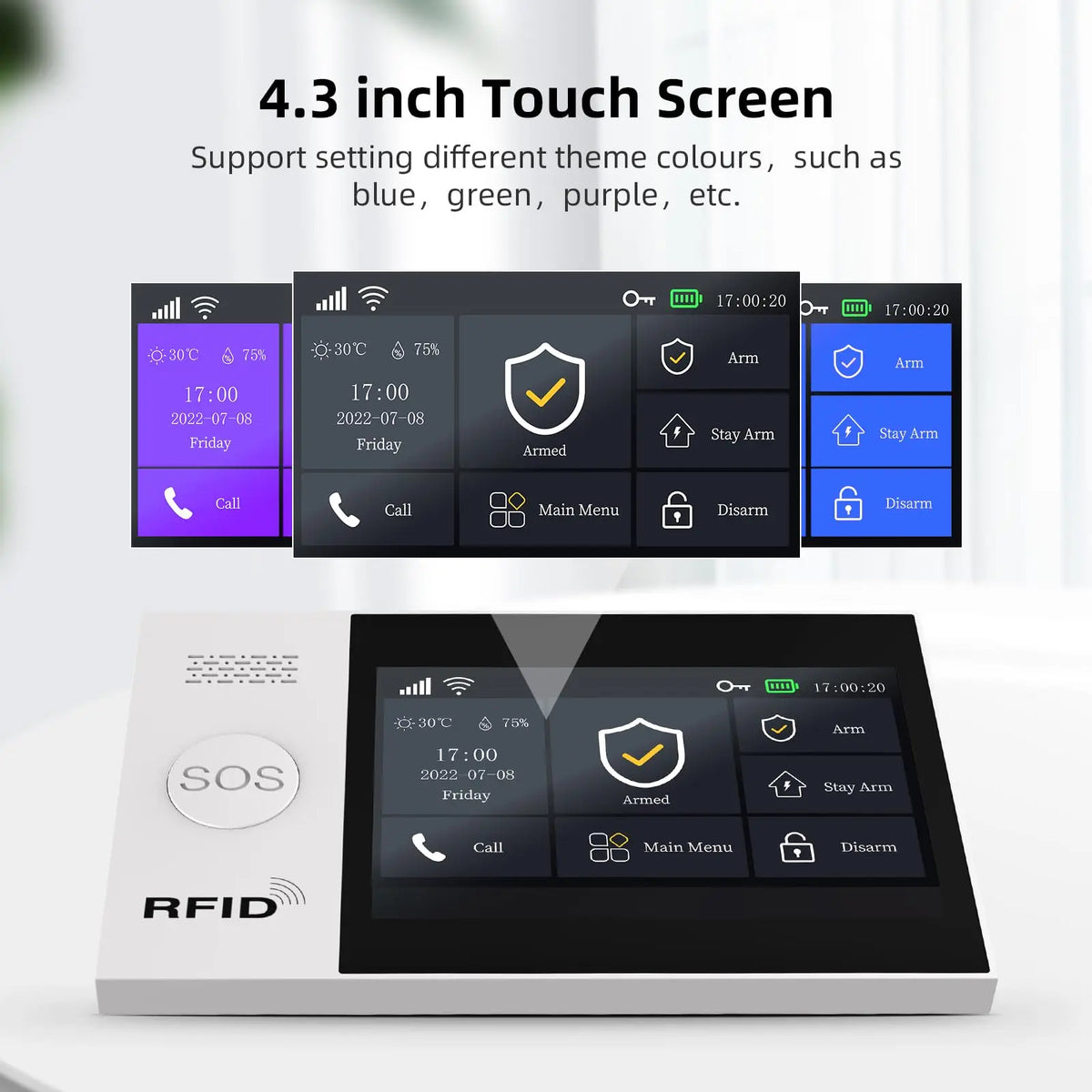 PGST Wireless Home Security Alarm System Work with Tuya 4G 2G GSM WIFI Smart Home 433MHz App Control With Alexa