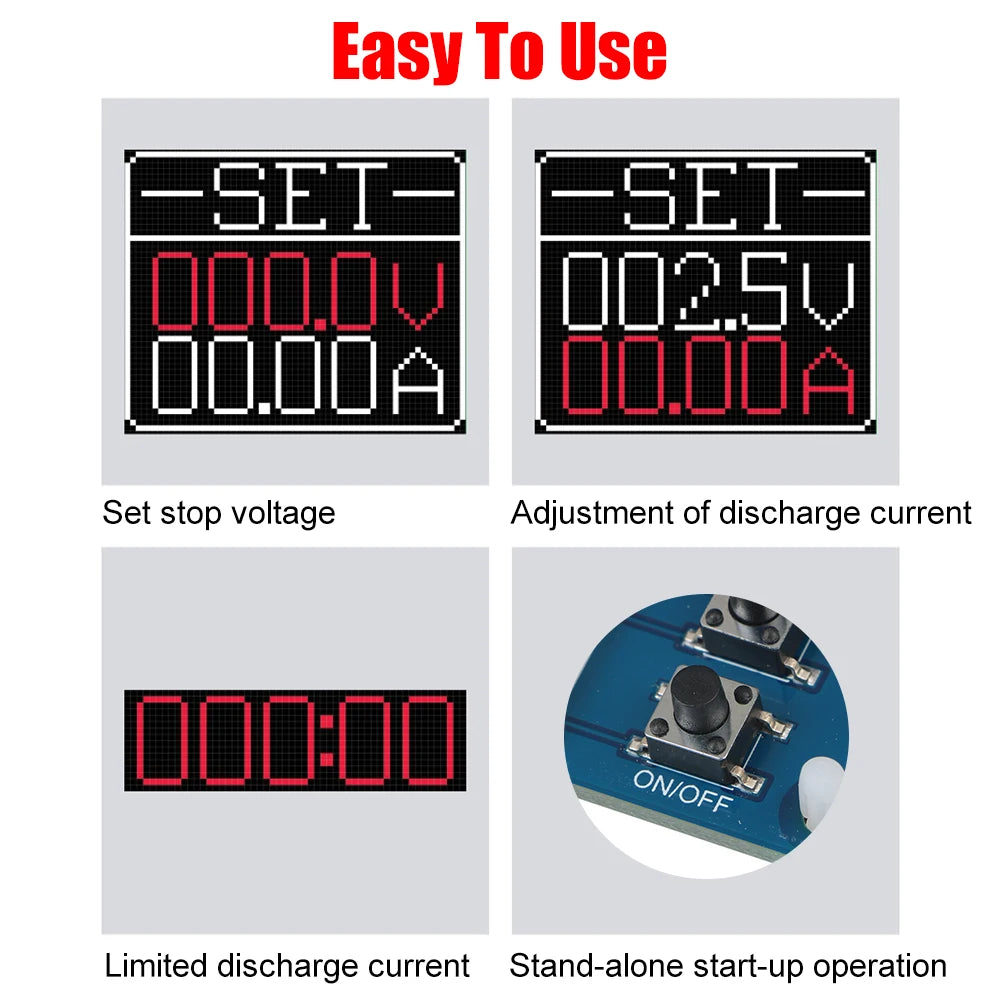 150W Four-Wire DC Electronic Load Battery Tester