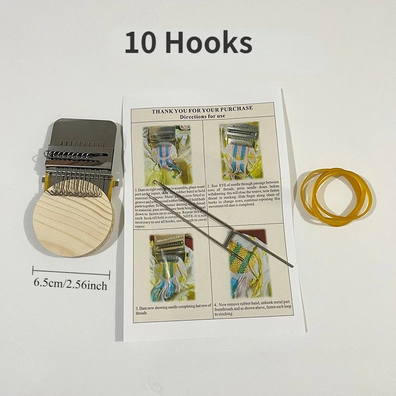 Mini Darning and Weaving Loom - Hook Options