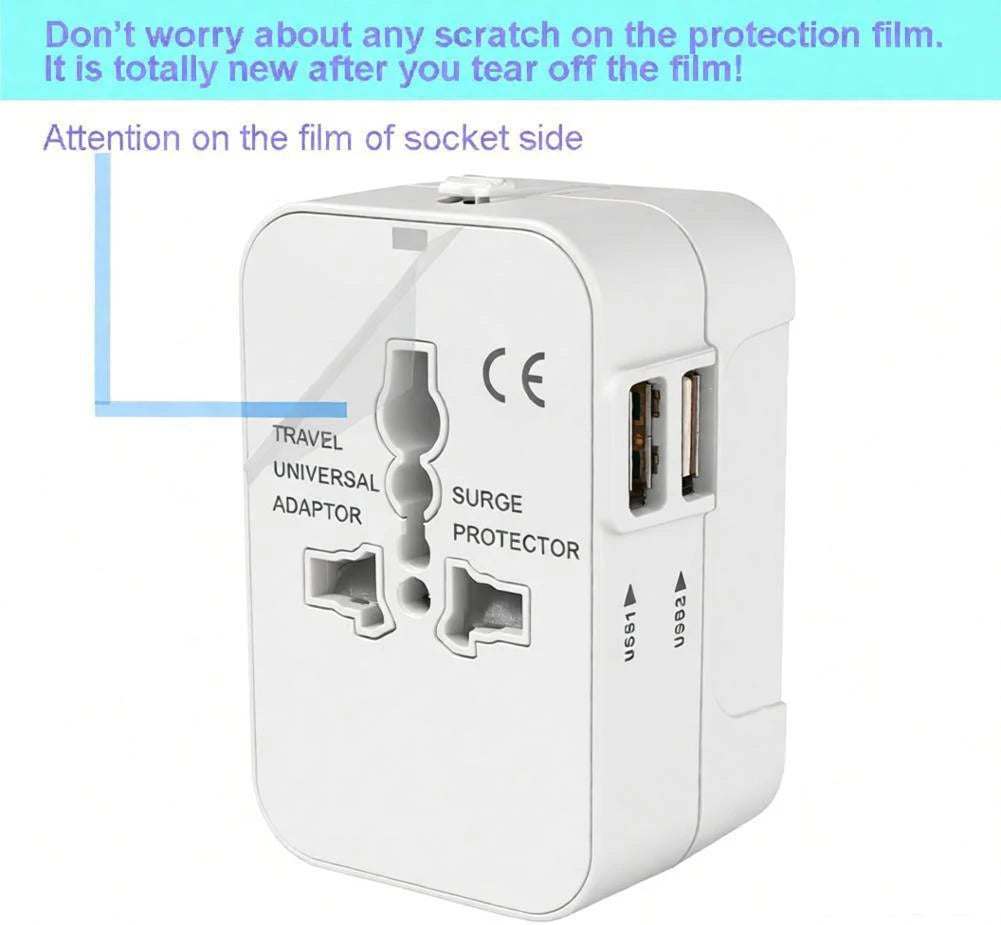 HHT202 Universal Travel Adapter - USB Options