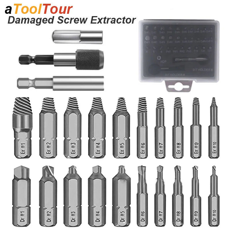 Damaged Screw Extractor Set - Kit Options