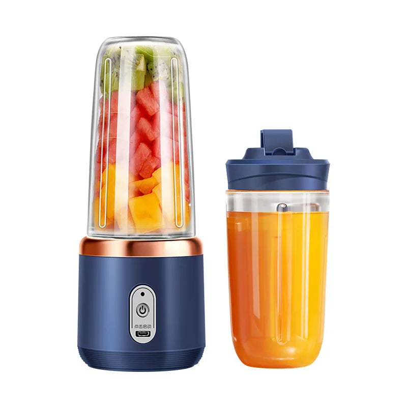 Copo liquidificador portátil USB, 5 lâminas, 401-600 ml