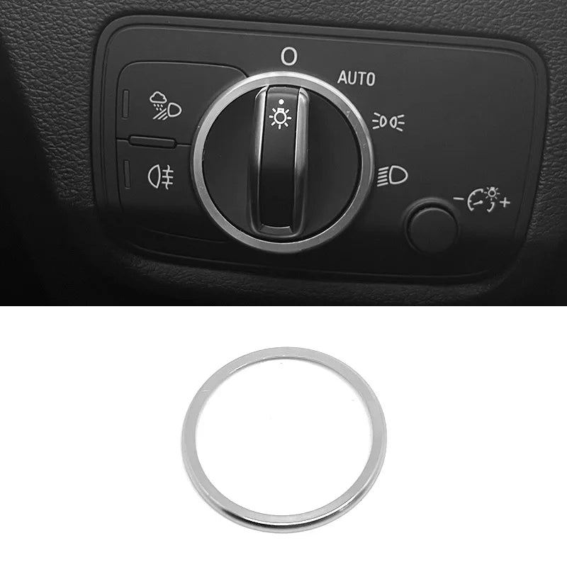 Headlight Adjust Switch Decoration Ring for Audi Interior Trim