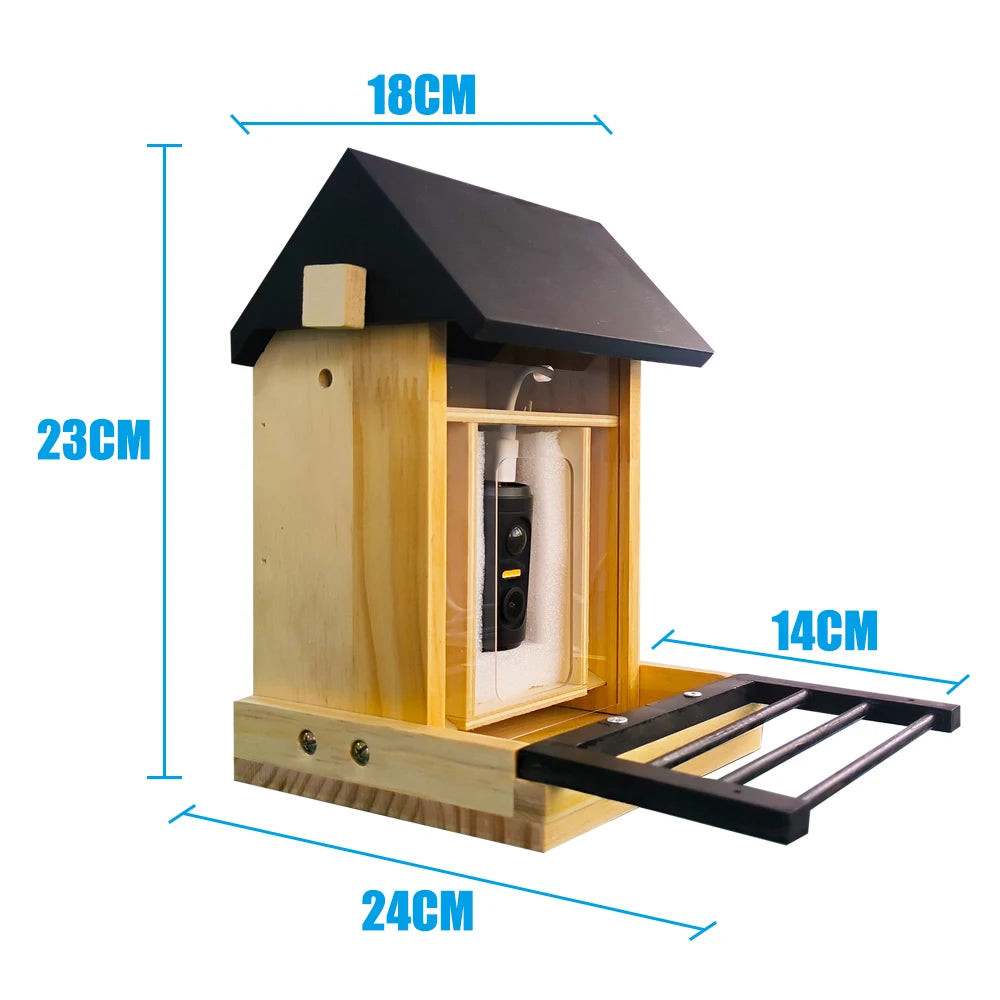 1080P Solar Bird Feeder Camera with Night Vision