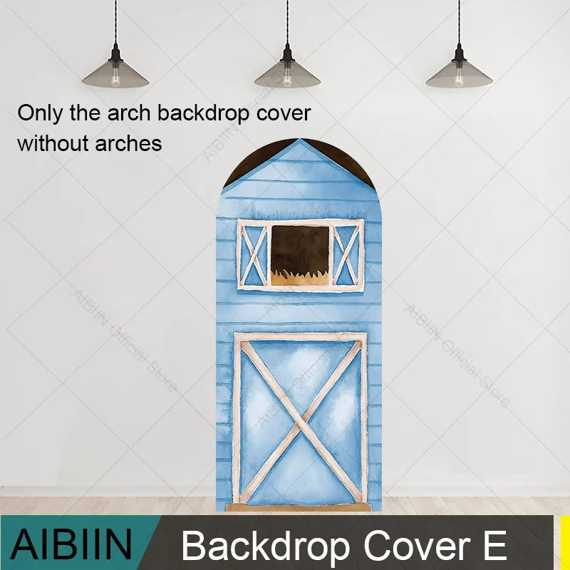 Farm-Themed Arch Backdrop Cover, Stand Excluded
