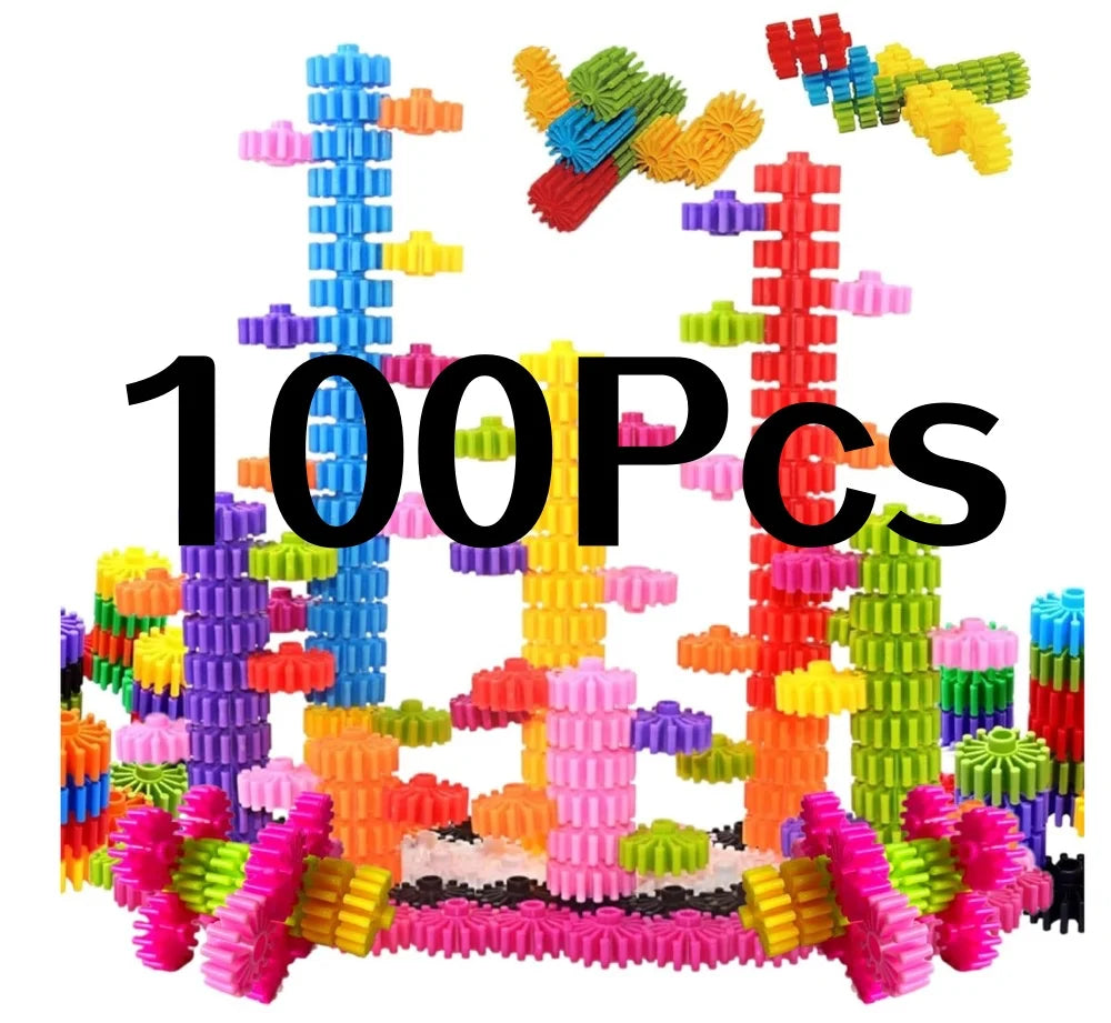 Interlocking Gear Construction Blocks, Selected Piece Count