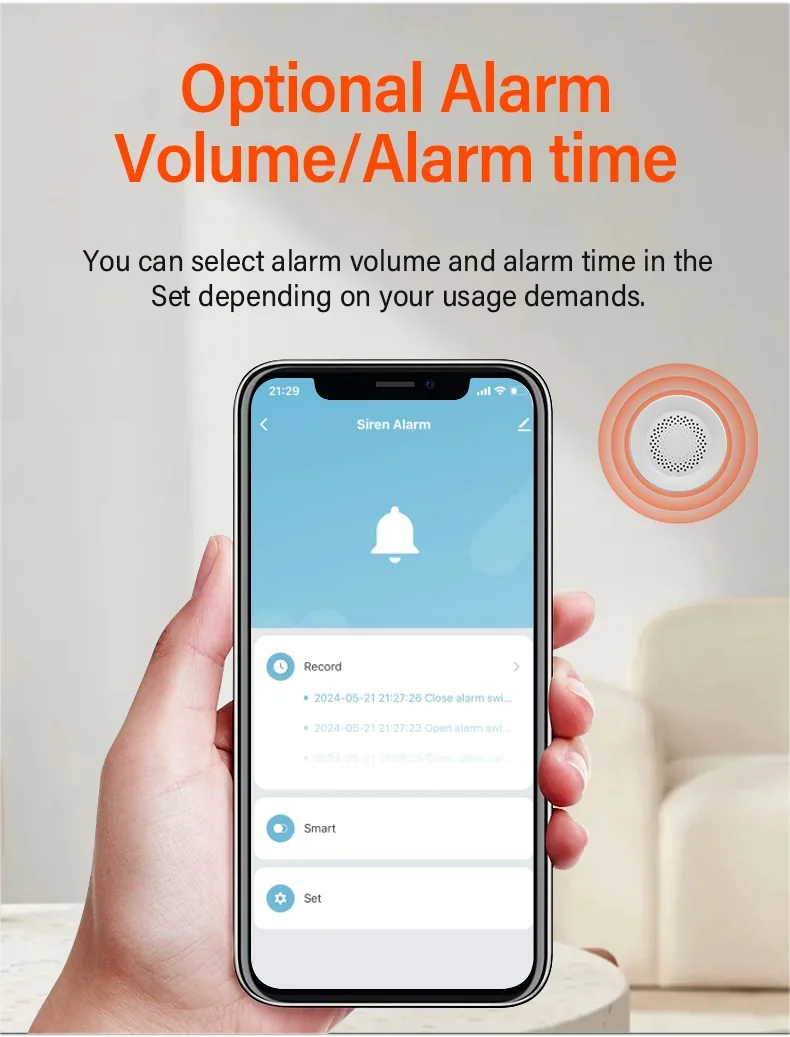 Tuya Zigbee Siren Alarm For Smart Home Security 100db Speaker Works With Alexa Yandex Alice Require Tuya Zigbee Hub. 