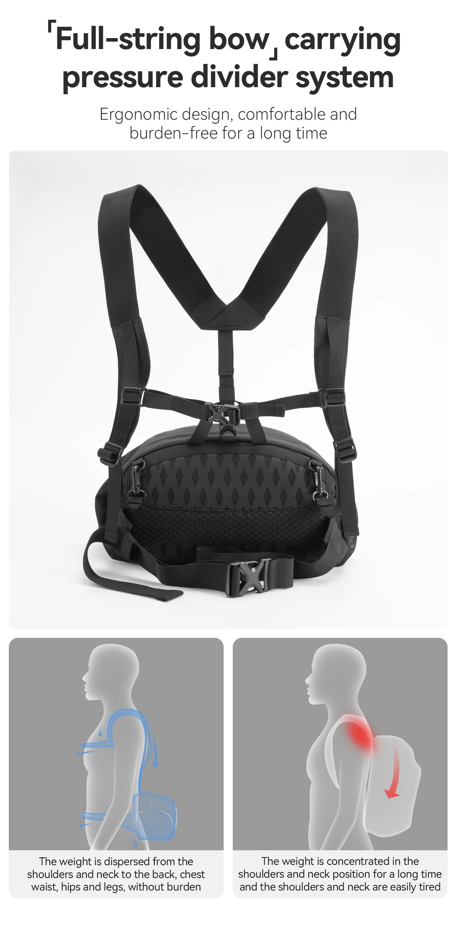 7.9L Lightweight Hiking Backpack with Detachable Strap