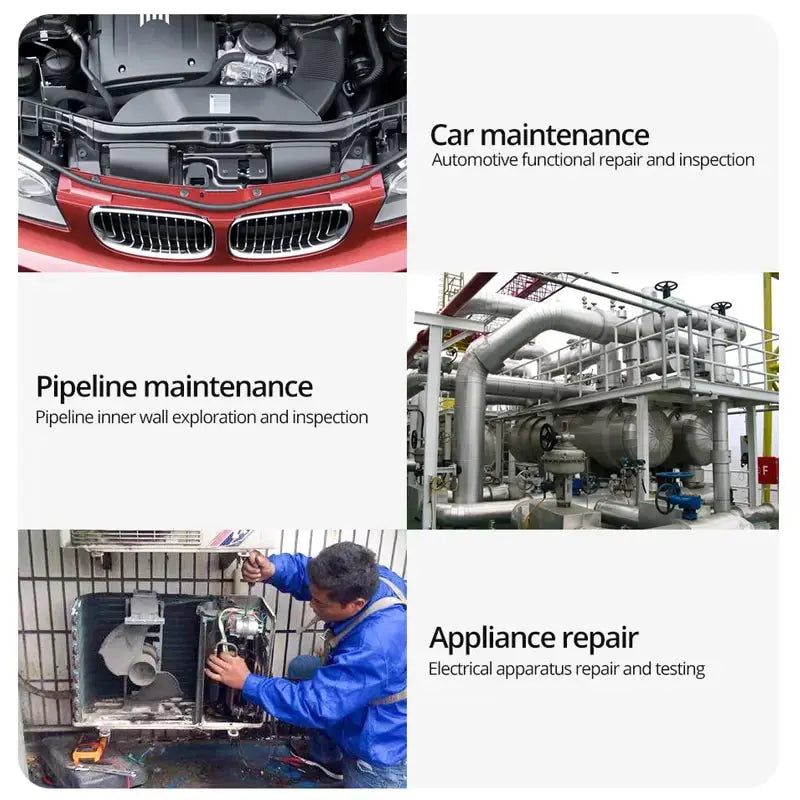 Dual & Triple Lens Industrial Endoscope 1080P 5 ''LCD Borescope Inspection Camera with 8mm IP67 Waterproof Snake Camera For Car Spy-shop.com