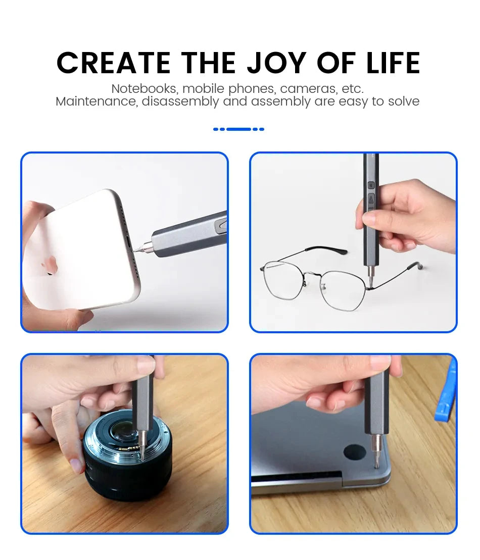 Cordless Electric Screwdriver Set 12/39/50 in 1 Precision Power Tool Magnetic Screw Driver Bit Fast Charging Repair Tool Kit 