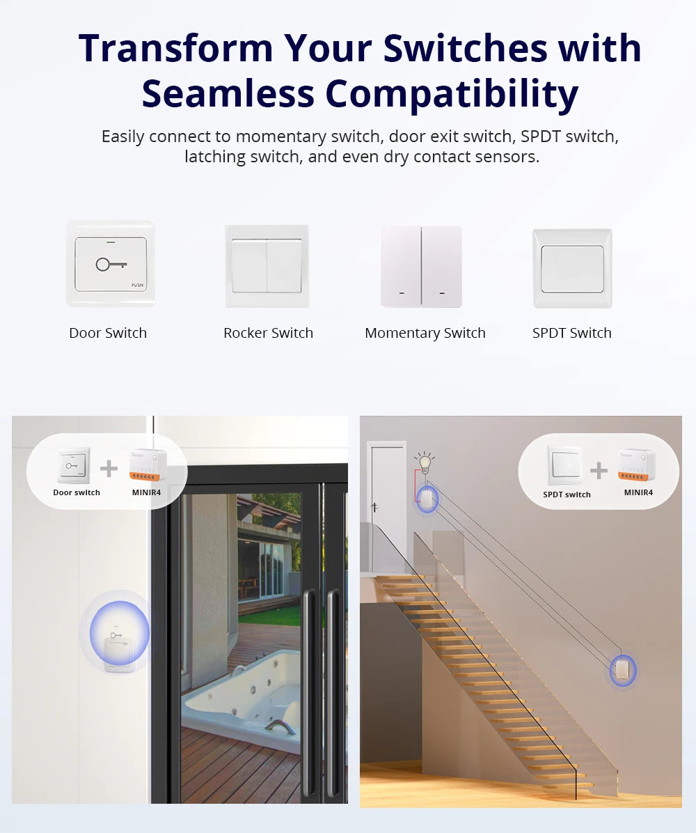 Interruptor de relé inteligente Wi-Fi SONOFF MINIR4