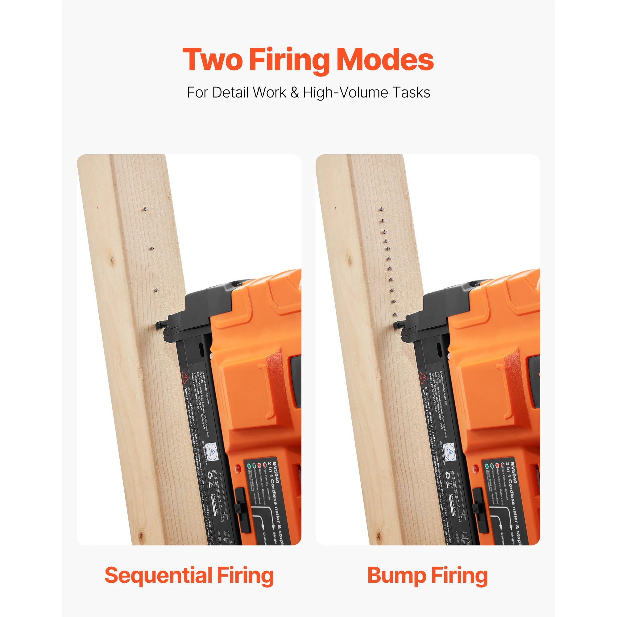 SucceBuy Cordless Brad Nailer 18 Gauge 20V Battery Powered Nail Gun and Staple Gun with 500 pcs Nails 500 pcs Staples